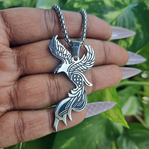 Phoenix Bird Stainless Steel Necklace