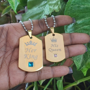 Couples King/Queen Stainless Steel Necklace(s)