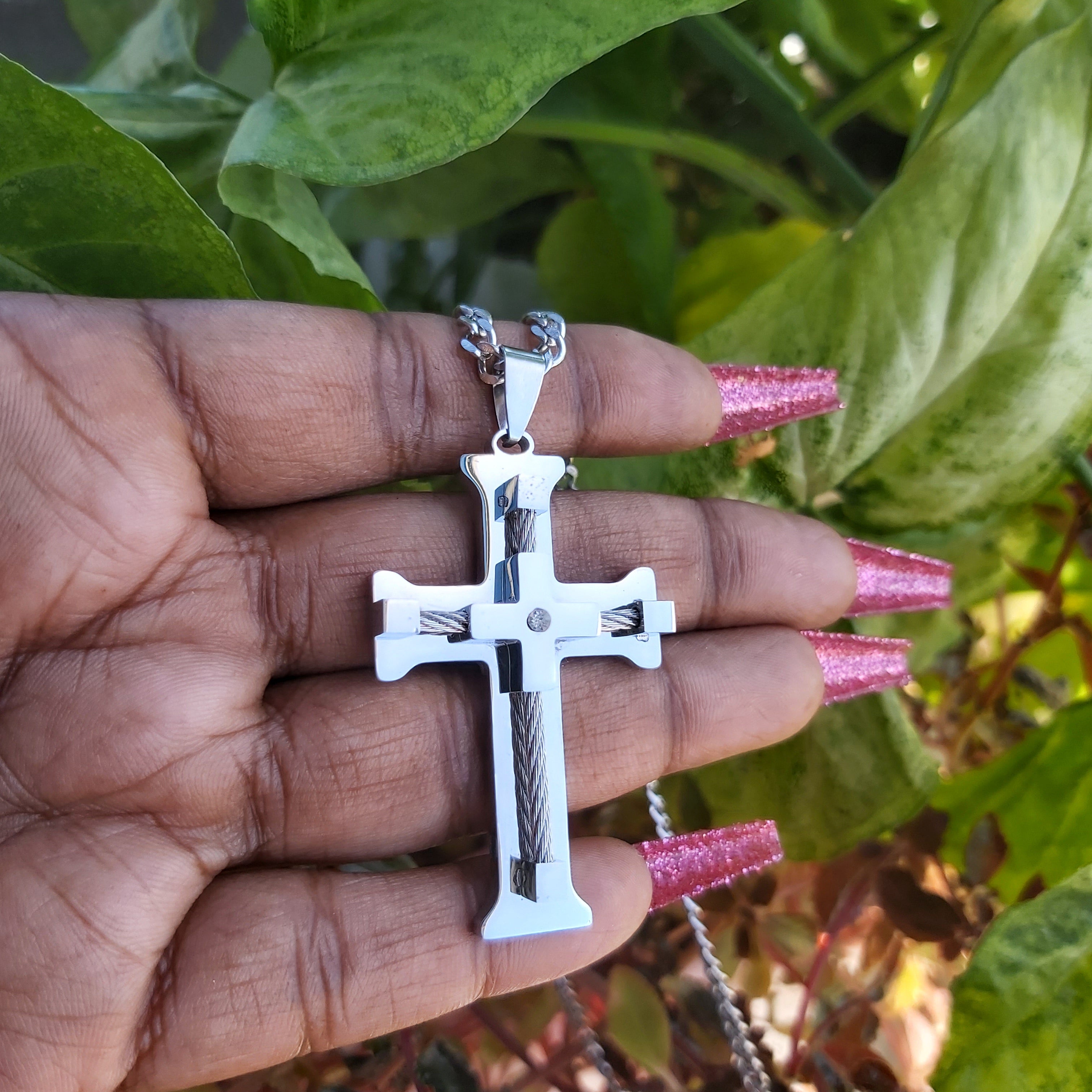Vintage Cross Stainless Steel Necklaces